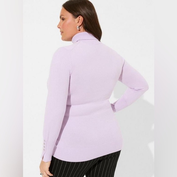 Torrid Everyday Soft Pullover Turtleneck Sweater Lavender Women Size 00 - Picture 2 of 9